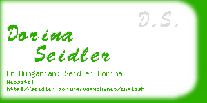 dorina seidler business card